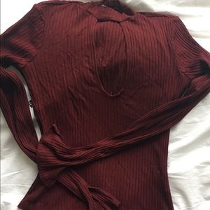 Forever 21 long sleeve top burgundy